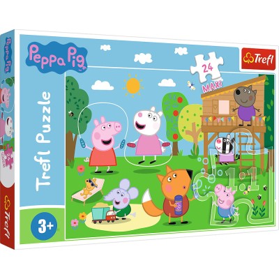 Puzzle Trefl 24 Maxi Peppa Pig Distractia Din Iarba foto