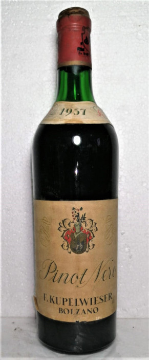 Z 2 -RARITATE vin PINOT NERO, F.KUPELWIESER, BOLZANO, ITALY, recoltare 1957