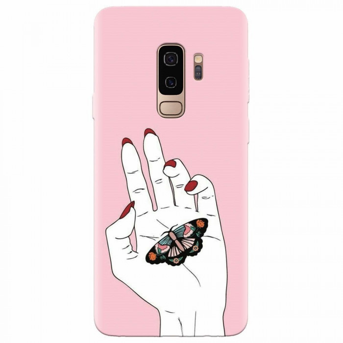Husa silicon pentru Samsung S9 Plus, Butterfly In Hand