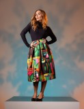 Fusta midi Onyx cu buzunare laterale