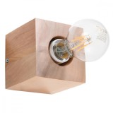 Lampă De Perete Ariz Din Lemn Natural Cu 1 Bec Pătrat De Interior &Icirc;n Stil Scandinav