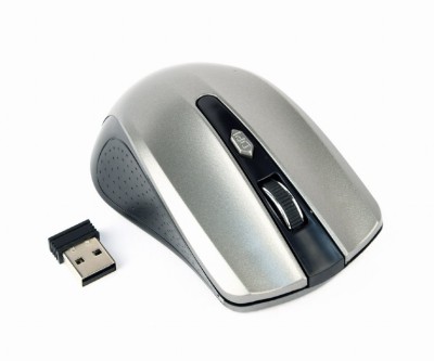 MOUSE GEMBIRD, PC sau NB, wireless, 2.4GHz, optic, 1600 dpi, butoane/scroll 4/1, , negru / gri, &amp;quot;MUSW-4B-04-BG&amp;quot; (timbru verde 0.18 lei) foto