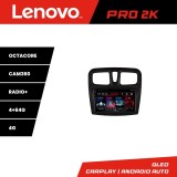 Navigatie Dacia Sandero 2012-2020 var B Android radio gps internet 8 core QLED 2K 4+64 360 Lenovo