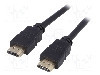 Cablu HDMI - HDMI, din ambele par&amp;amp;#355;i, HDMI mufa, 5m, negru, AKYGA - AK-HD-50A foto