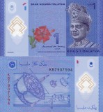 MALAEZIA 1 ringgit ND 2017 polymer UNC!!!