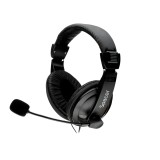 CASTI Spacer, cu fir, standard, utilizare multimedia, microfon pe brat, conectare prin Jack 3.5 mm x 2, negru, &quot;SPK-222&quot;, (timbru verde 0.8 lei)