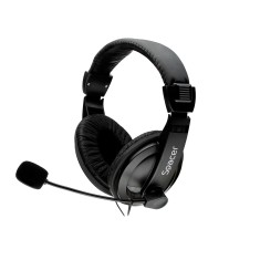CASTI Spacer, cu fir, standard, utilizare multimedia, microfon pe brat, conectare prin Jack 3.5 mm x 2, negru, &amp;quot;SPK-222&amp;quot;, (timbru verde 0.8 lei) foto