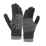 Manusi de Barbat, Model Fulg, Functie Touchscreen (ecran tactil), Material Acril Tricotat, Manseta Elastica, Interior Catifelat, Marime Universala, Gr