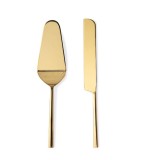 Cumpara ieftin Set 2 tacamuri servire desert otel auriu Hestia 6x26h; 2,5x27h