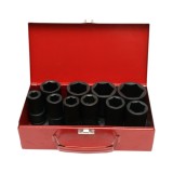 Trusa chei tubulare de impact lungi 17-46mm, patrat 3/4 inch Cr-Mo 10 piese Breckner Germany