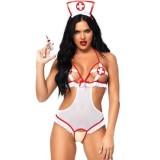 Cumpara ieftin Costum sexy crothless Leg Avenue Nurse, alb, marime universala (87051)