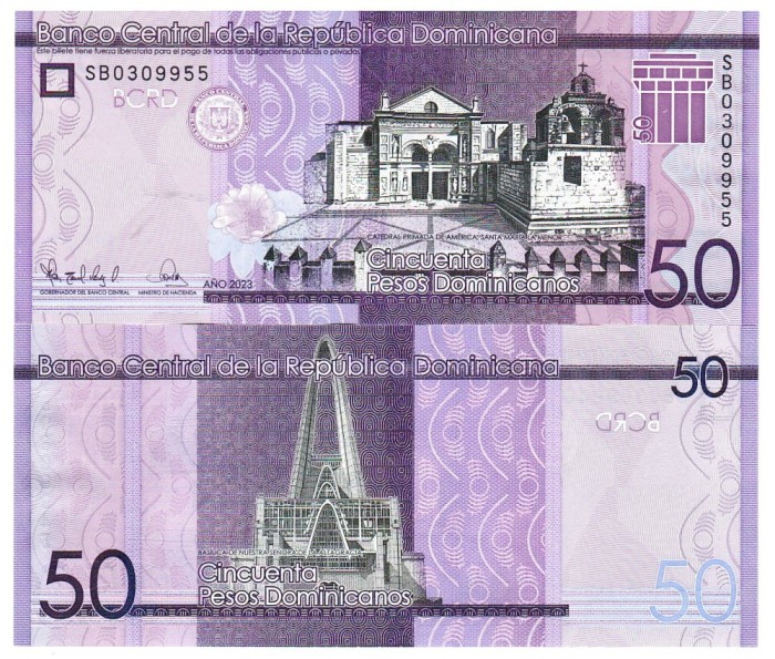 Republica Dominicana 50 Pesos 2023 P-189 UNC