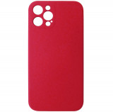 Husa silicon TPU Matte rosie pentru Apple iPhone 12, 12 Pro