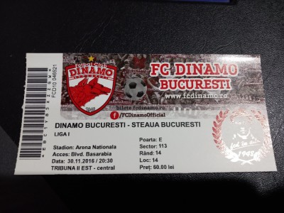 Bilet Dinamo - Steaua foto