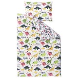 Cumpara ieftin Lenjerie de Pat cu Imprimeu Dinozaur, 3 Piese - Husa Pilota, 2 Fete Perna, pentru Baieti, Fete, Adolescenti si Adulti, Dimensiune 200 x 200 cm Multico