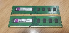 Memorie 2 x 2 Gb Ram DDR3 / 1333 Mhz Kingston / PC3-10600U/ Dual (12B) foto