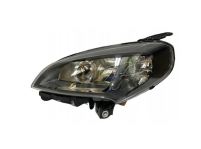 Far FIAT DOBLO (263), 01.2015-, partea stanga, DEPO, cu daytime running light; H7+H7+W21W+WY21W; electrical; negru rim; cu motor; halogen, foto