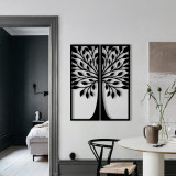 Decoratiune de perete, Efsane, metal, 51 x 65 cm, negru, Enzo
