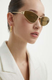 Cumpara ieftin Balenciaga ochelari de soare femei, culoarea auriu, BB0335S