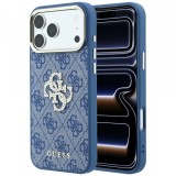 Husa pentru Apple iPhone 18 Pro Max / 17 Pro Max, Guess, 4G Big Strass Logo, Albastra