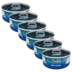 Farmina N&amp;amp;amp;D Ocean cat Tuna &amp;amp;amp; Salmon can 6 x 70 g foto