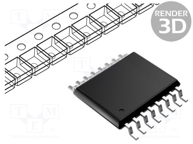 NXP IC interfaţă 8bit extensie I/O 2,5&divide;6VDC I2C SMD SO16