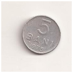 Moneda - Romania 5 bani 1975 , v15