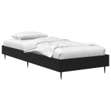 vidaXL Cadru de pat Stejar Negru 80 x 200 cm Lemn prelucrat 8009056