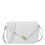 Geanta alba din piele naturala 8911 128