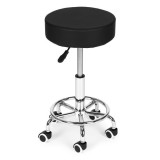 Scaun rotativ ergonomic pentru salon si cabinet, reglabil, negru