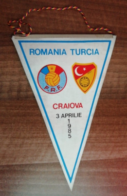M3 C7 - Tematica sport - fotbal - Romania - Turcia - 3 aprilie 1985 - Craiova foto