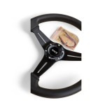 Volan Sport Universal Negru 36cm Diametru Accesorii Montaj Incluse