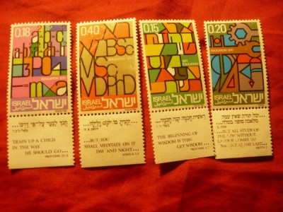 Serie Israel 1972 - Educatie , 4 valori foto