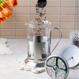 Infuzor pentru ceai si cafea, ceainic cu presa, capacitate 800 ml, din sticla, Kinghoff