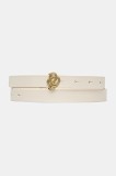 By Malene Birger curea de piele OUMA femei, culoarea alb, 101257