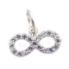 Pandantiv, jolie silver, argint 925, model infinit cu pietre, model random, zirconii, 10 x 12 mm, 0.6 g