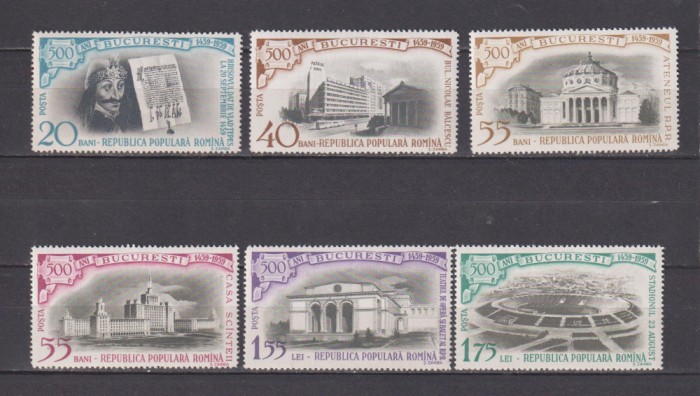 ROMANIA 1960 500 ANI BUCURESTI LP. 480 MNH