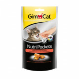 Cumpara ieftin Recompense pisici, GimCat Nutri Pockets cu Somon, 60 g, Gimpet