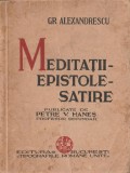 Grigore Alexandrescu - Meditatii. Epistole. Satire