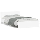 Cumpara ieftin Cadru de pat cu tablie, alb, 135x190 cm