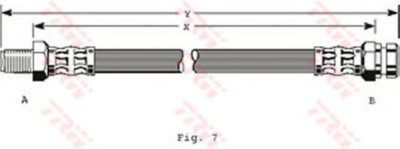 Conducta / cablu frana MITSUBISHI L 200 (K7, K6) (1996 - 2007) TRW PHB142 foto