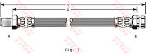 Conducta / cablu frana MERCEDES E-CLASS Cupe (C124) (1993 - 1997) TRW PHB136
