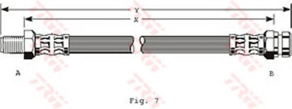 Conducta / cablu frana MITSUBISHI L 200 (K7, K6) (1996 - 2007) TRW PHB142