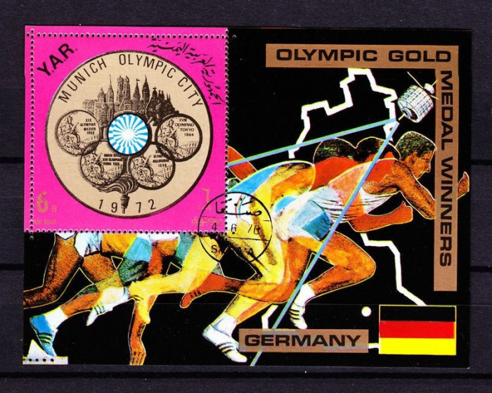 Yemen 1970 Sport, Olympics, perf.sheet, used AI.001