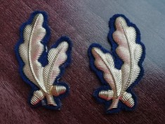 C7 5 - petlite militare - laur mic - bleumarin securitate - piesa colectie foto