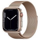 Husa Spigen Cristal Lichid pentru Apple Watch 4/5/6/7/8/9/SE (44/45 mm) Transparent, Silicon