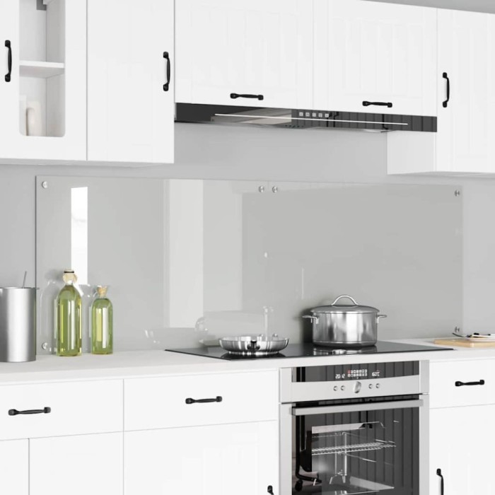 vidaXL Spate de bucătărie Transparent 90 x 60 cm sticlă securizată 3415538