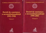 Curtea Constitutionala. Decizii de constatare a neconstitutionalitatii 1992-2003 (2 volume)