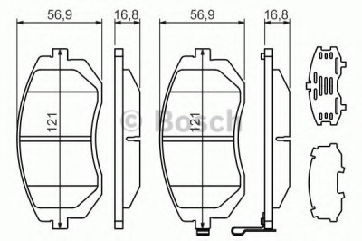 Set placute frana,frana disc SUBARU LEGACY V Combi (BM, BR) (2009 - 2016) BOSCH 0 986 494 315 foto