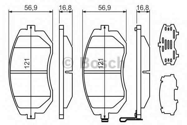 Set placute frana,frana disc SUBARU LEGACY V Combi (BM, BR) (2009 - 2016) BOSCH 0 986 494 315